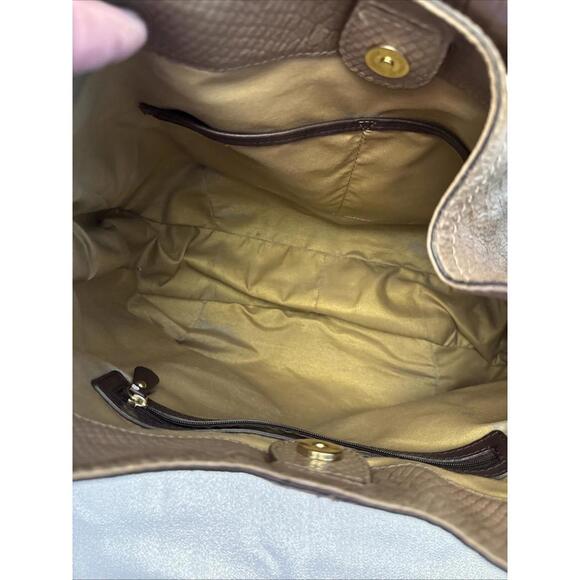 Antonio Melani Cowhide Leather Snakeskin Hobo Shoulder Bag Purse - Picture 9 of 9